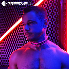 BREEDWELL-POUNDTOWN Puppy LED Collar Leather - Neon Pink