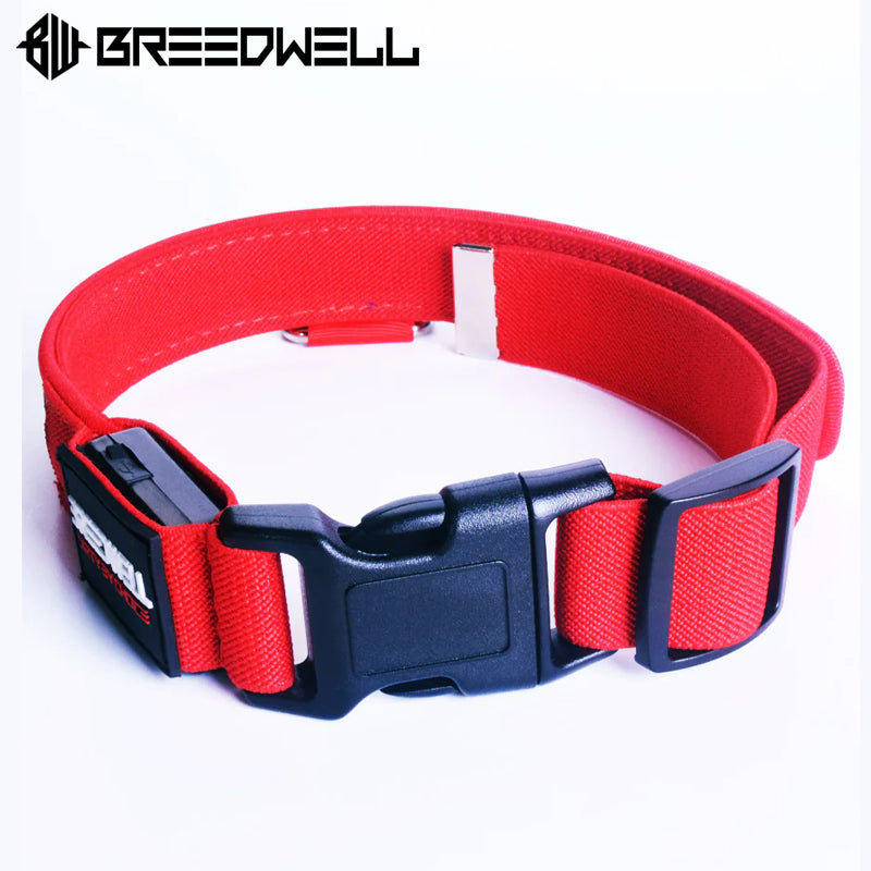 BREEDWELL-POUNDTOWN Puppy LED Collar Leather - Red