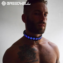 BREEDWELL-GLOW Puppy LED Collar Leather - Black