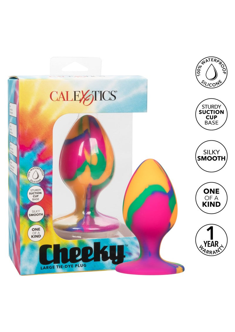 CalExotics - Tapón anal Cheeky grande con efecto tie-dye