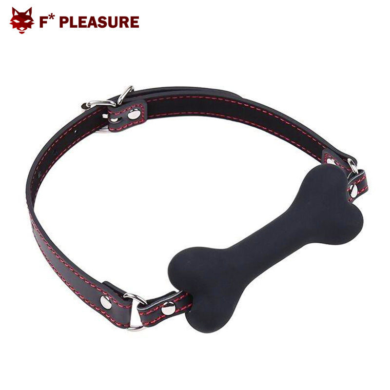 F* Pleasure - Mouth Gag in Bone Shape Black