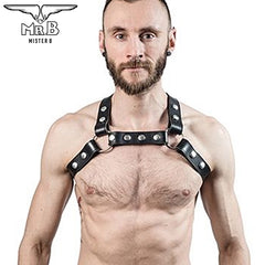 Mister B - X-Back Harness Leder Schwarz