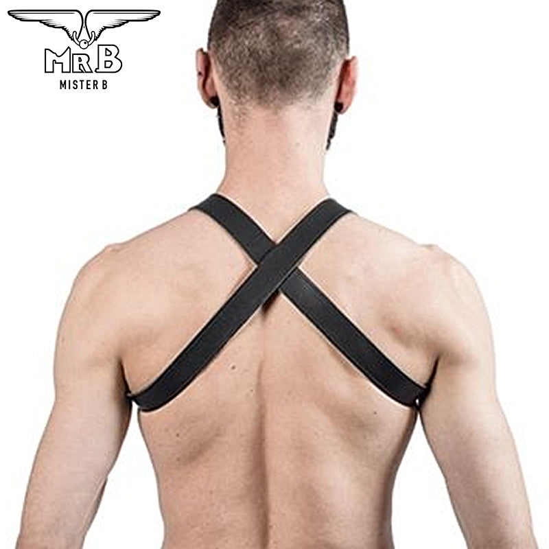 Mister B - X-Back Harness Leder Schwarz