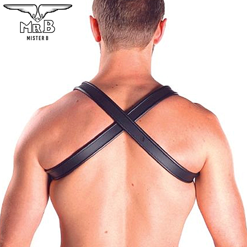 Mister B - X-Back Harness Premium Leder Schwarz