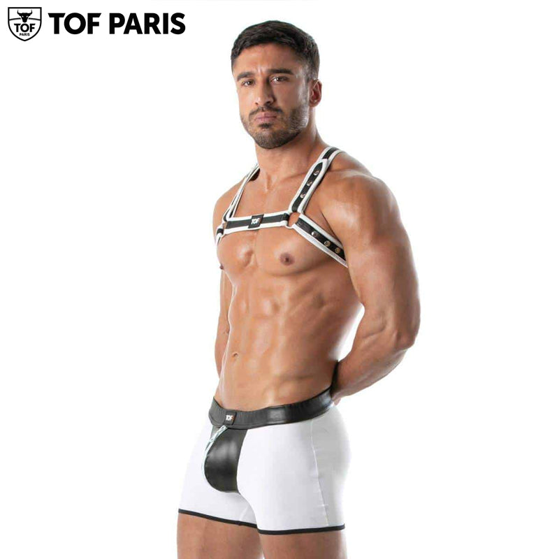 TOF Paris - Neoprene Bulldog Harness - White