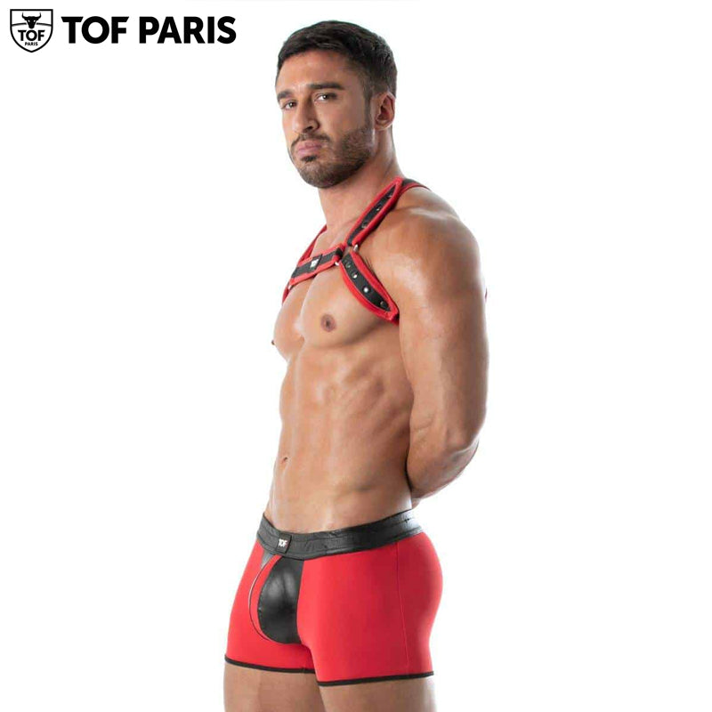 TOF Paris - Neoprene Bulldog Harness - Red