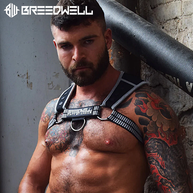 BREEDWELL-Neoprene INTIMIDATOR Harness Grey Heather