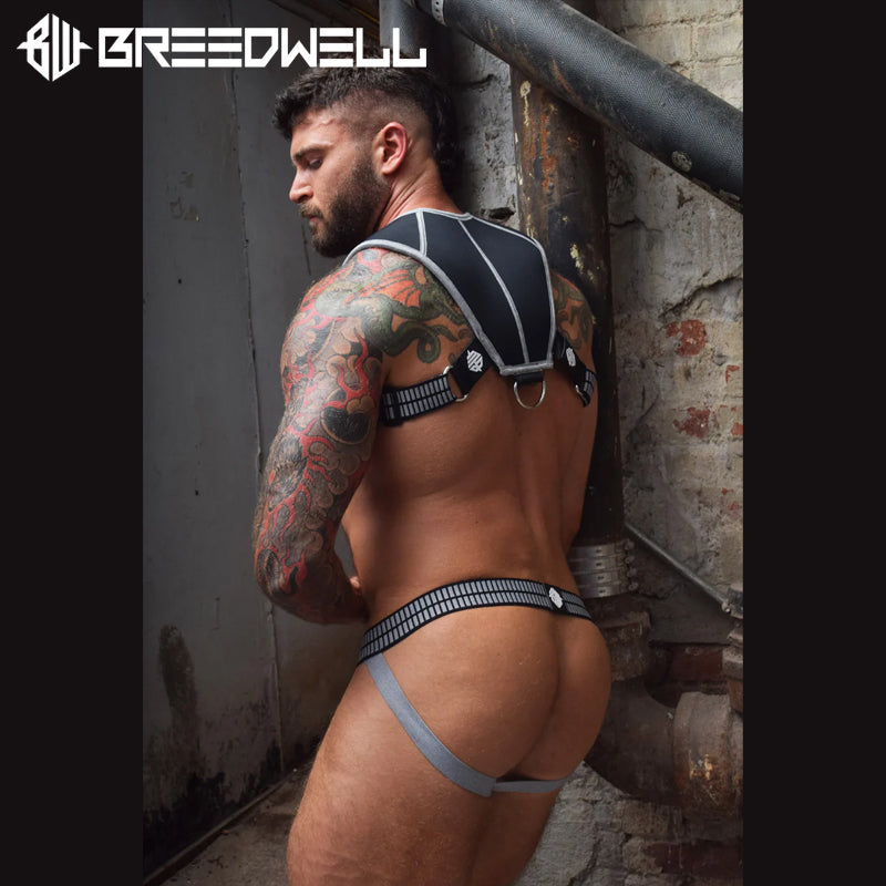 BREEDWELL-Neoprene INTIMIDATOR Harness Grey Heather