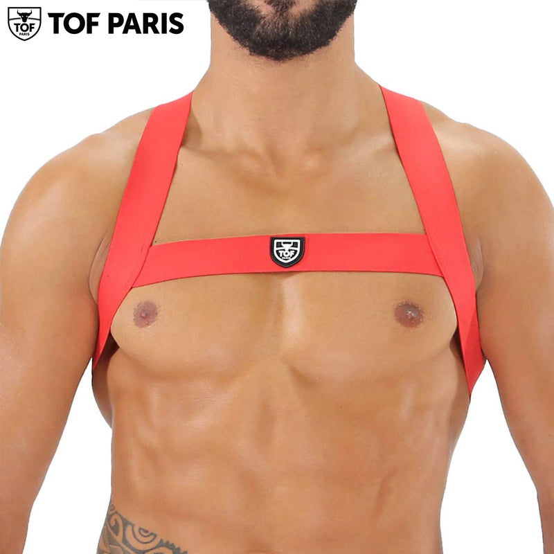 TOF Paris - Fetish Elastic Harness - Red