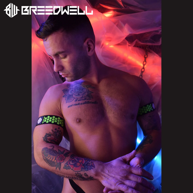 BREEDWELL - Pulseras HEX/Bandas de bíceps - Verde neón 