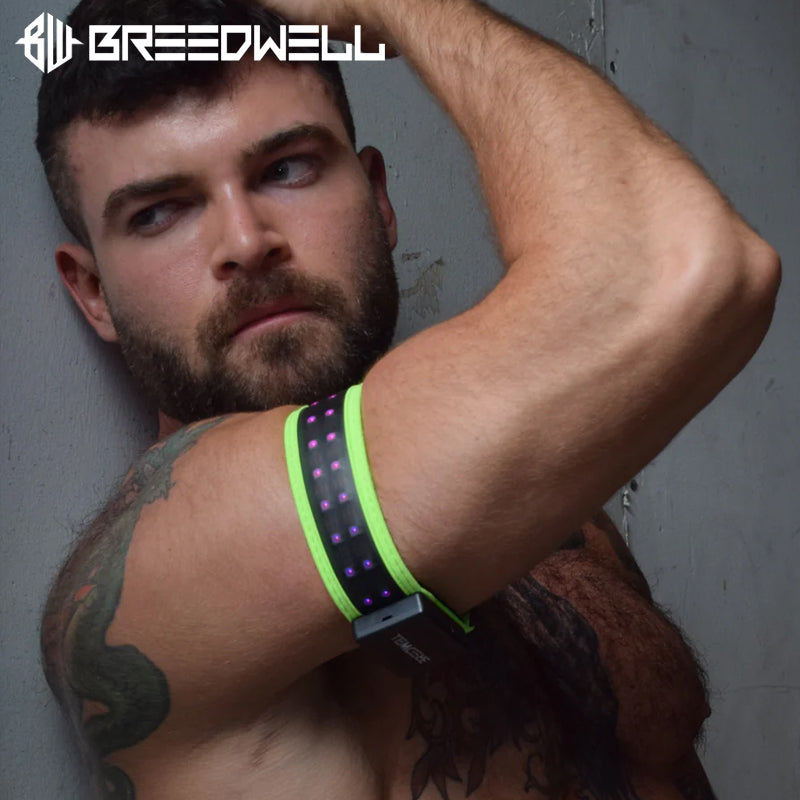 BREEDWELL -STARLIGHT Bicepsband LEDs 20 Animations - Neon Green