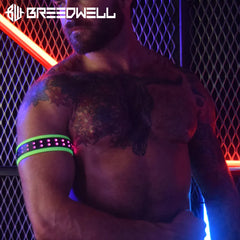 BREEDWELL -STARLIGHT Bicepsband LEDs 20 Animations - Neon Green