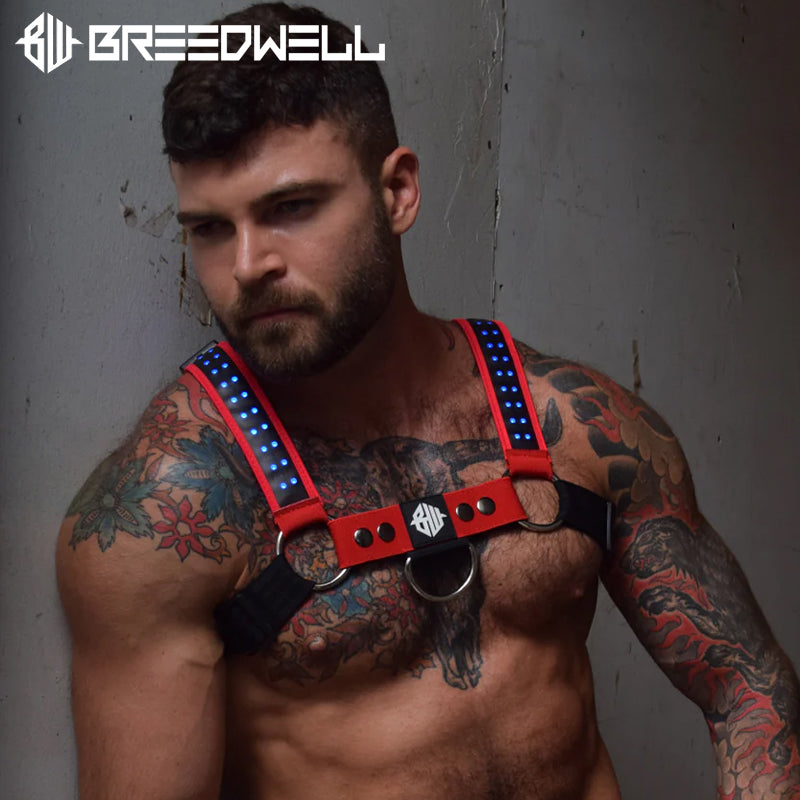 BREEDWELL - STARLIGHT BULLDOG Harness LEDs 20 Animations - Red