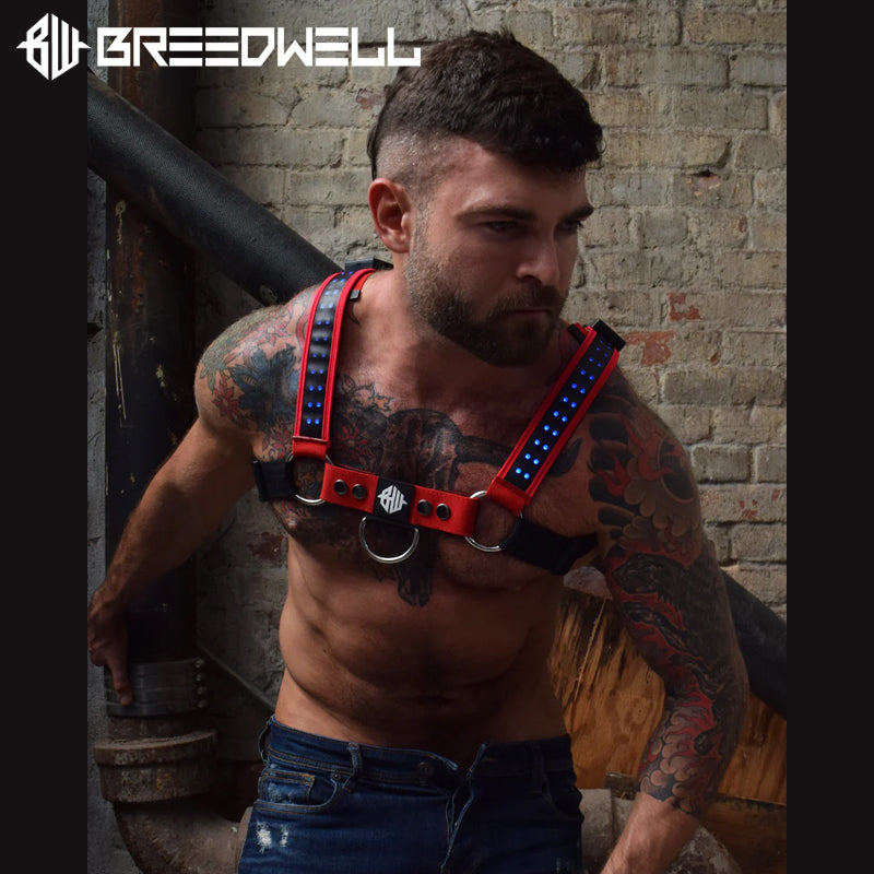 BREEDWELL - STARLIGHT BULLDOG Harness LEDs 20 Animations - Red