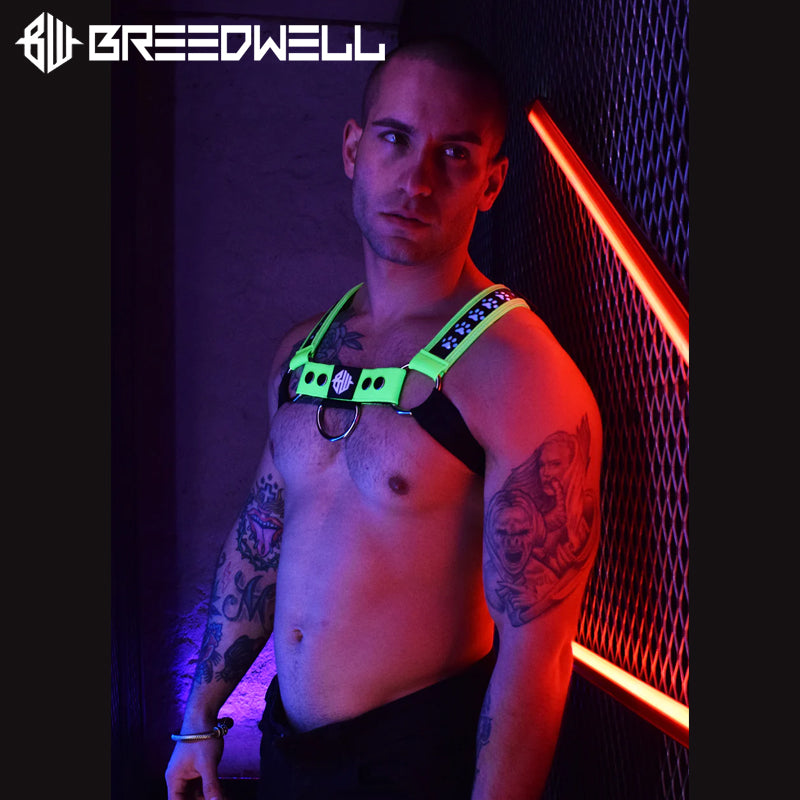 BREEDWELL - POUNDTOWN BULLDOG Harness LEDs Animations - Neon Green