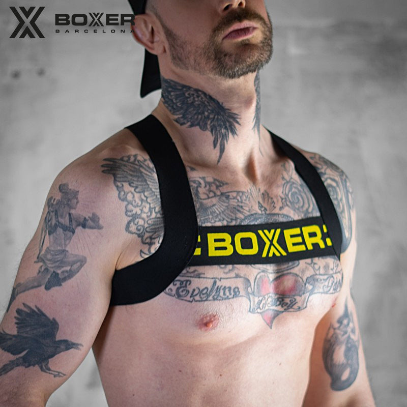 BOXER - Arnés de hombro - Negro/Amarillo 