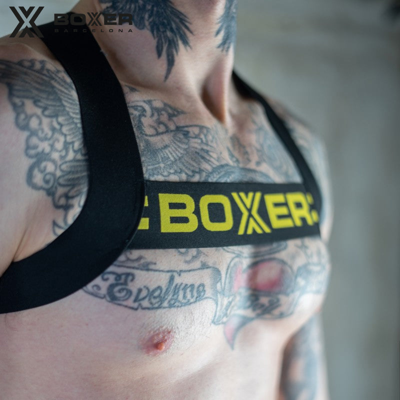 BOXER - Arnés de hombro - Negro/Amarillo 