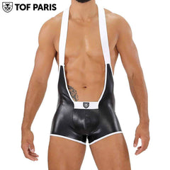 TOF Paris - Fetish Singlet - Black/White