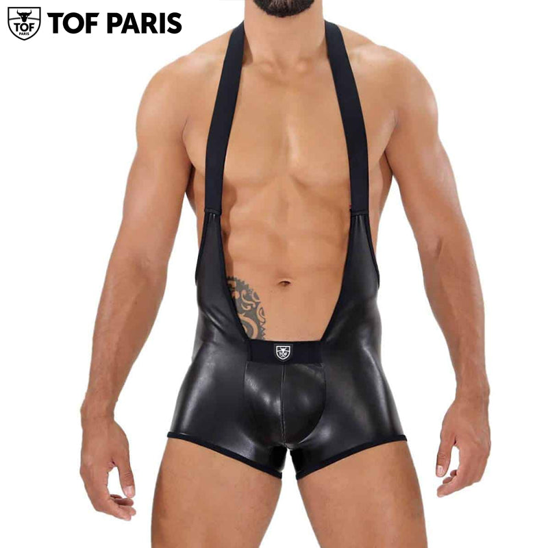 TOF Paris - Fetish Singlet - Black/Black