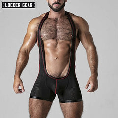 LOCKER GEAR - LOOK AT IT Mesh Singlet - Red