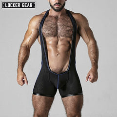 LOCKER GEAR - LOOK AT IT Mesh Singlet - Blue