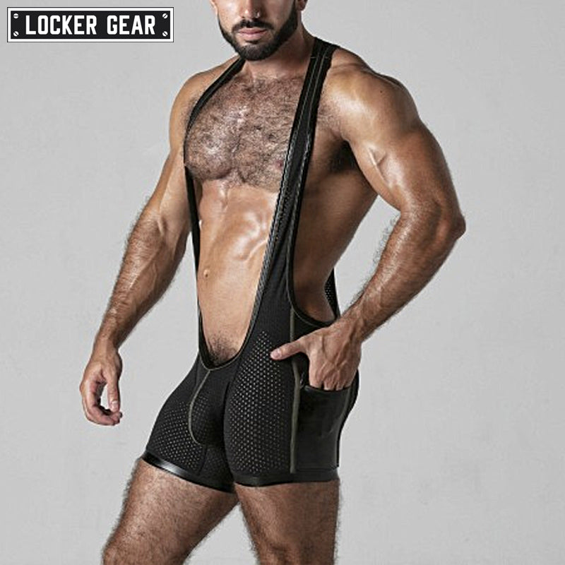 LOCKER GEAR - LOOK AT IT Mesh Singlet - Khaki