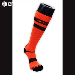 BREEDWELL - LOGO STRIPE Socks - Neon Orange