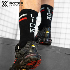 BOXER - Skater Socks LICK - Black/White/Red