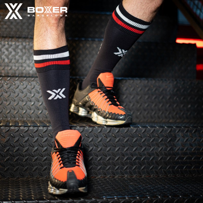 BOXER - Football Socks SLAVE - Black/White/Red