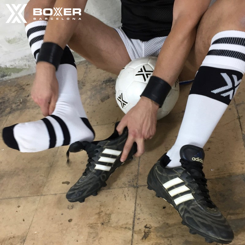 BOXER - Deluxe Boxer Football Socks - White/Black