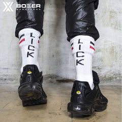 BOXER - Skater Socks LICK - White/Red/Black