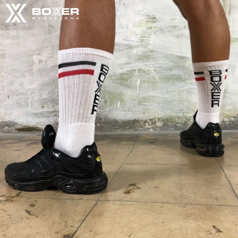 BOXER - Skater Socks BOXER - White/Red/Black