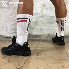 BOXER - Skater Socks BOXER - White/Red/Black