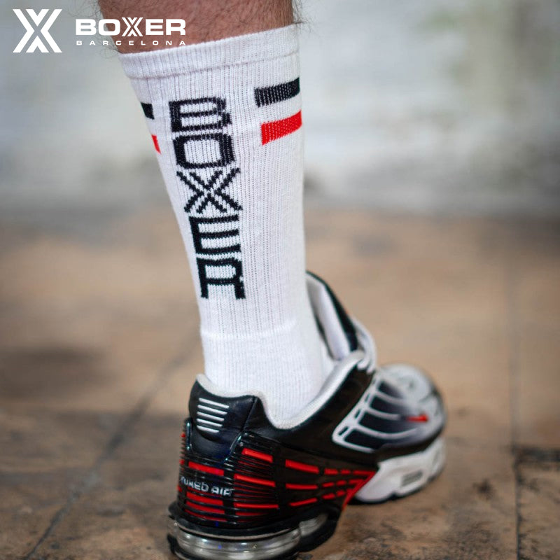 BOXER - Skater Socks BOXER - White/Red/Black