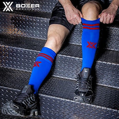 BOXER - Football SOX Socks - Royal Blue/Red