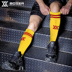 BOXER - Football SOX Socks - Yellow/Red