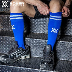 BOXER - Football SOX Socks - Royal Blue/White