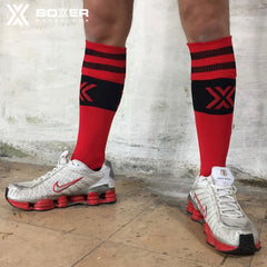 BOXER - Calcetines de fútbol Boxer Deluxe - Rojo/Negro 