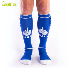 BRUTUS - FXXX Party Socks w. Pockets Blue / White