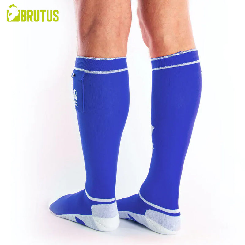 BRUTUS - FXXX Party Socks w. Pockets Blue / White