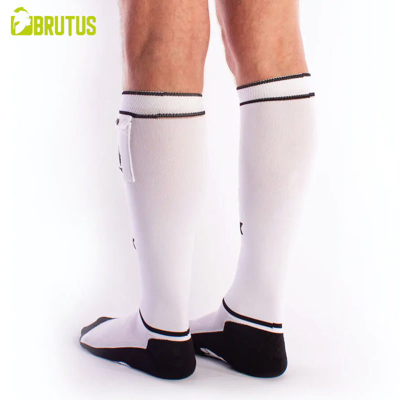 BRUTUS - FXXX Party Socks w. Pockets White / Black