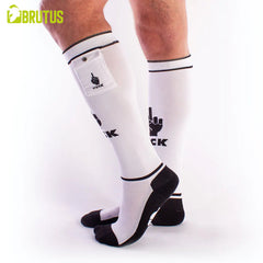 BRUTUS - FXXX Party Socks w. Pockets White / Black