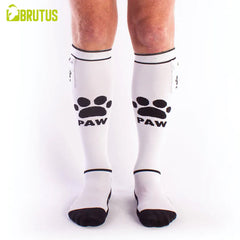 BRUTUS - PUPPY Party Socks w. Pockets White / Black