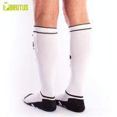 BRUTUS - PUPPY Party Socks w. Pockets White / Black