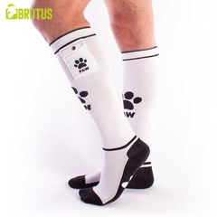 BRUTUS - PUPPY Party Socks w. Pockets White / Black