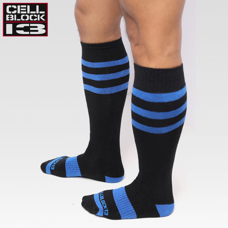 CELLBLOCK 13 - Calcetines hasta la rodilla Linebacker - Azul