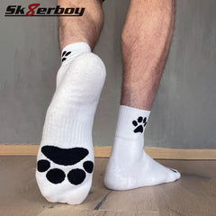 Sk8erboy - PUPPY Short Crew Socks White