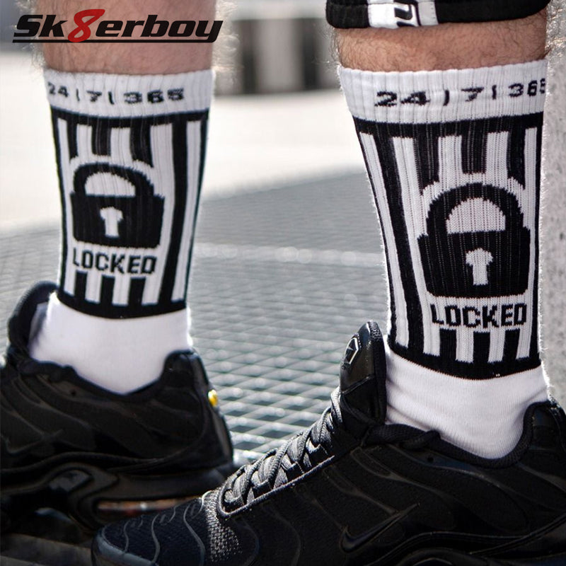 Sk8erboy - Locked Socks - White