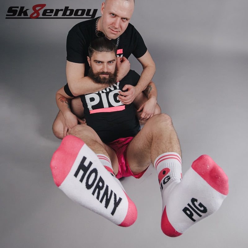 Sk8erboy - HORNY PIG Socken - Weiss