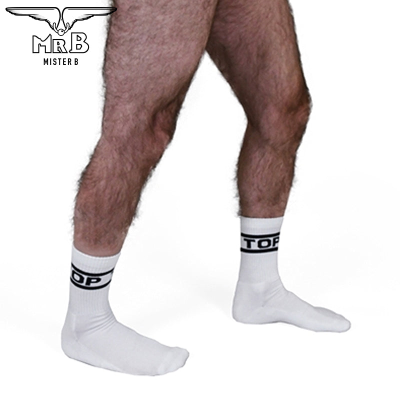 Mister B - Crew Socken Top 2er-Pack Weiß